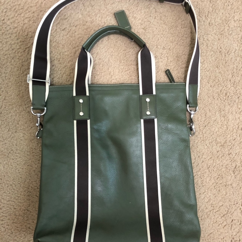 Men leather tote bag